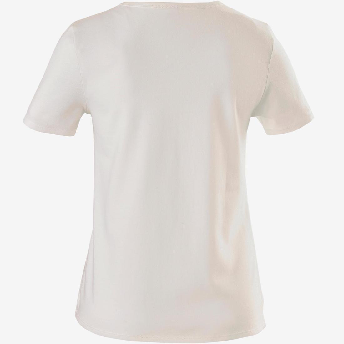 100 Girls' Short-Sleeved Gym T-Shirt Print-White, , large image number 9