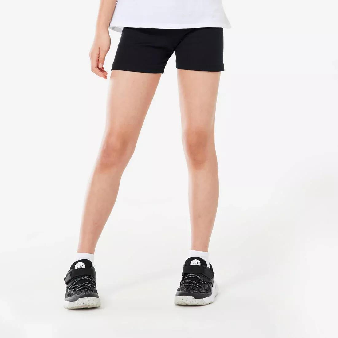 Girls'   Basic Shorts, Black, No Color, medium