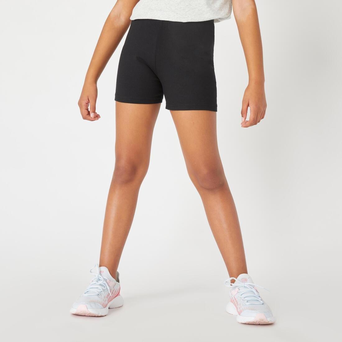 DOMYOS - Girls Basic Shorts, Black