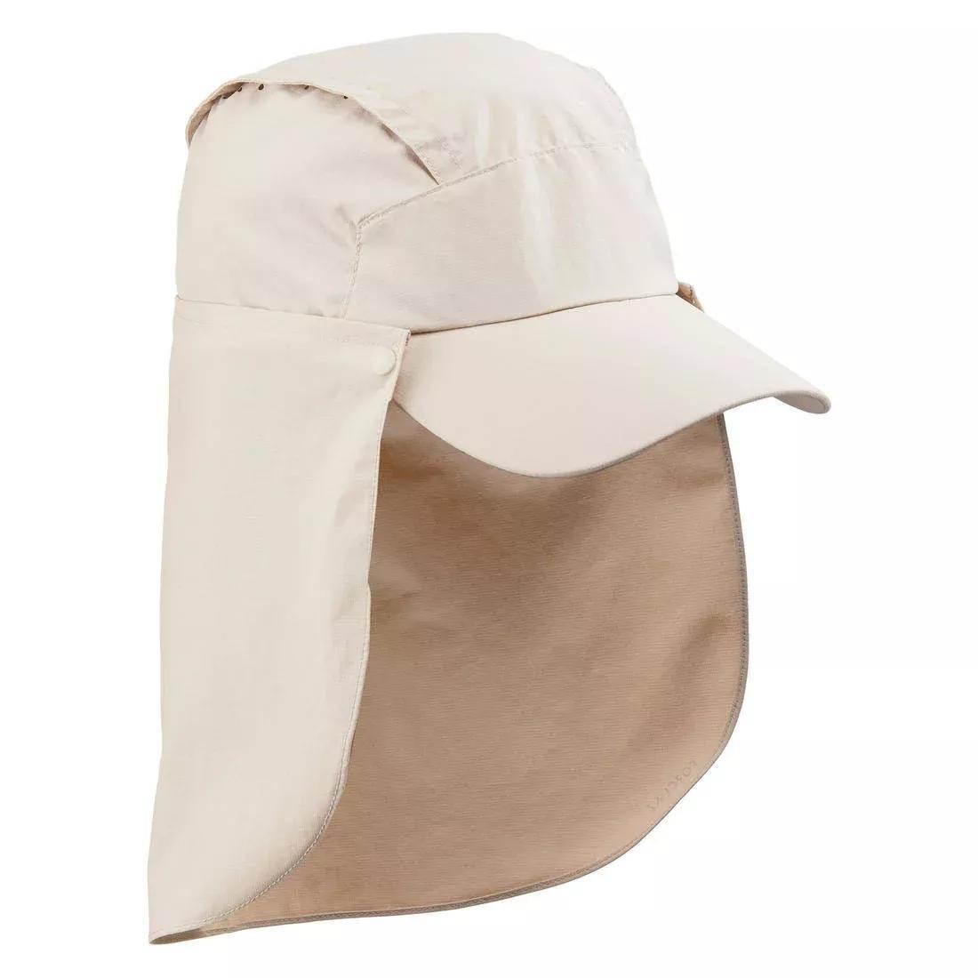 FORCLAZ - Anti-UV Cap with Neck Protection MT900, Linen