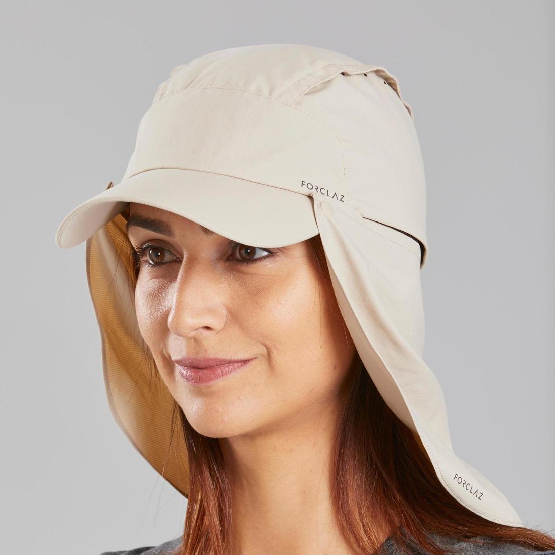 FORCLAZ - Anti-UV Cap with Neck Protection MT900, Linen