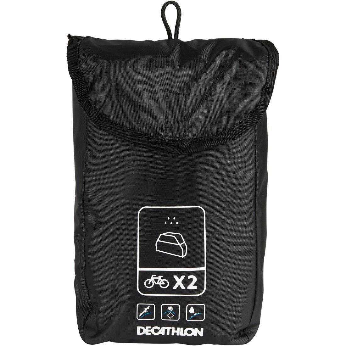 Protective Cover For 2 Bikes, Black, No Color, large image number 1