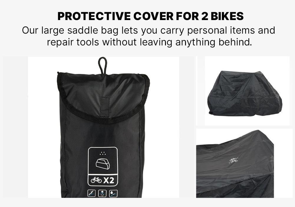 Protective Cover For 2 Bikes, Black, No Color, large image number 12