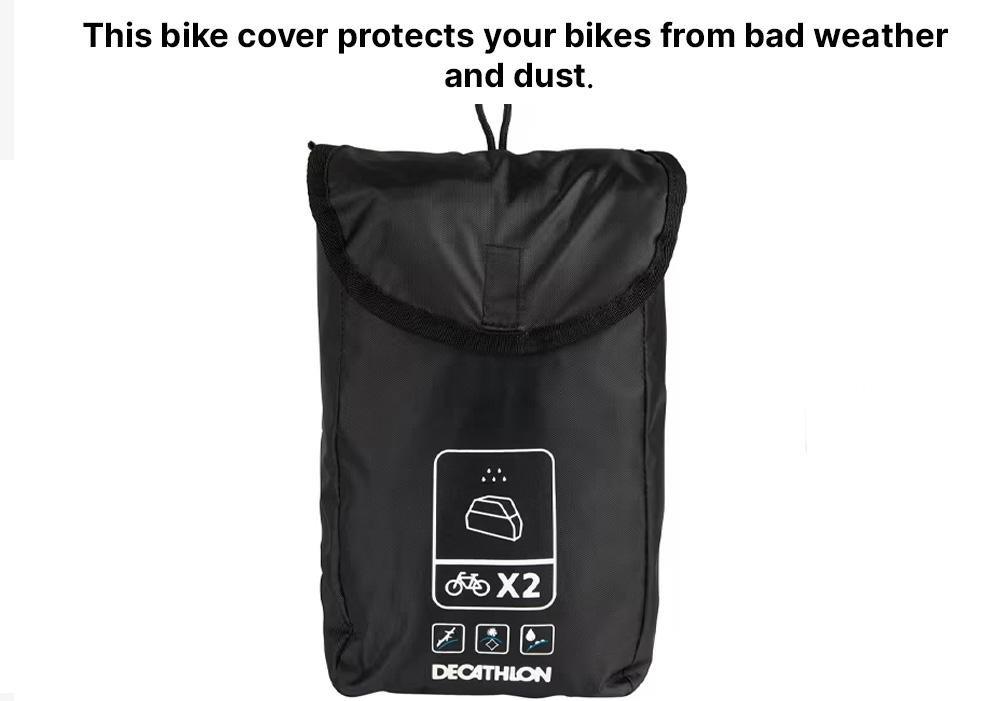 Protective Cover For 2 Bikes, Black, No Color, large image number 13