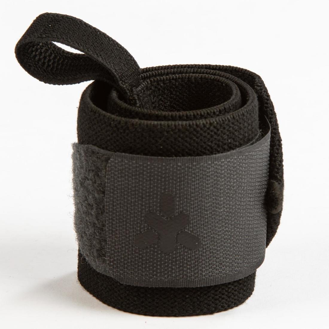 CARBON GREY Weight Training Wrist Support And Protection Wraps Velcro Fastening - Grey, No Color, large image number 2