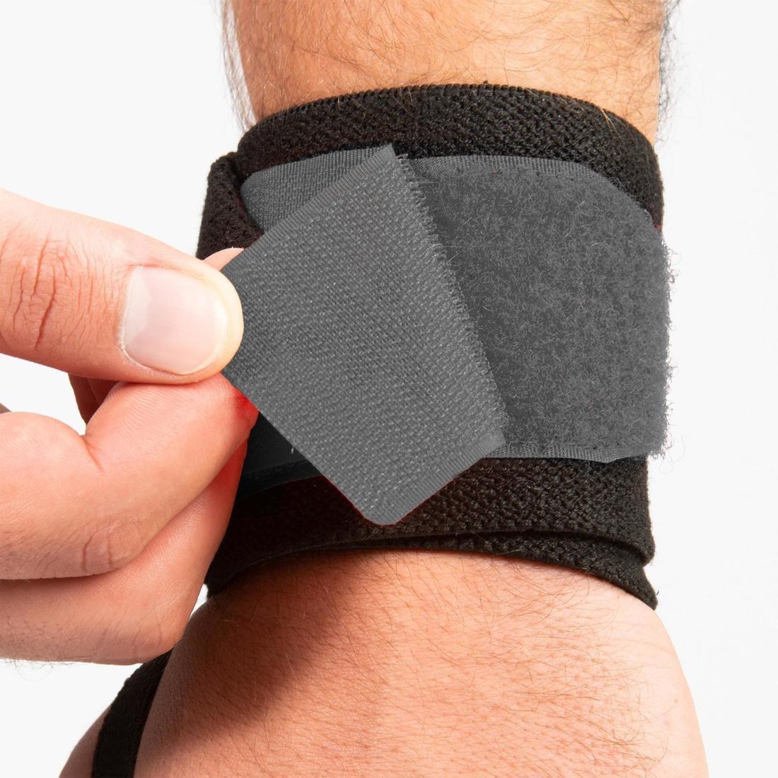 CARBON GREY Weight Training Wrist Support And Protection Wraps Velcro Fastening - Grey, No Color, large image number 14