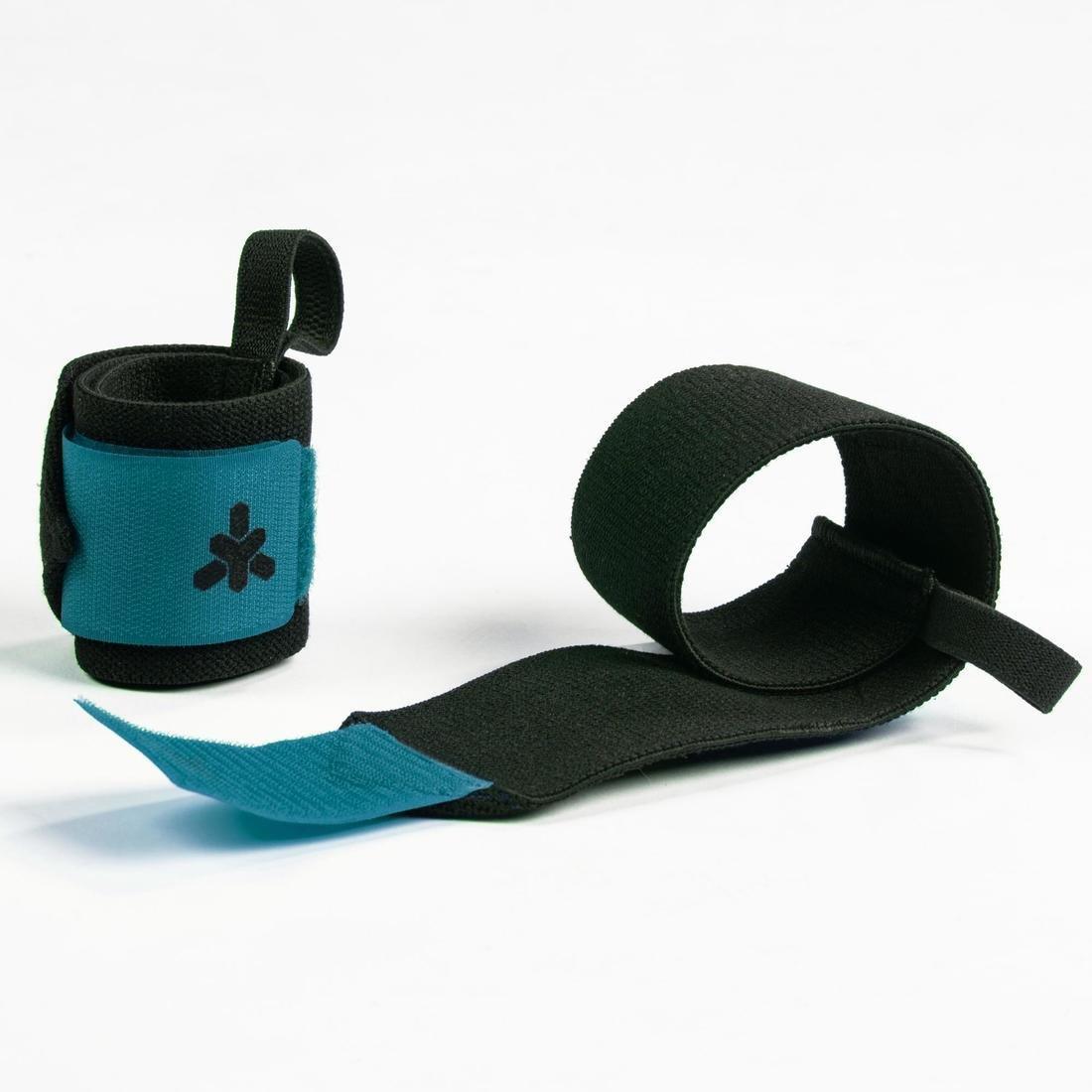 Weight Training Wrist Support And Protection Wraps Velcro Fastening - Blue, peacock blue, , large image number 7