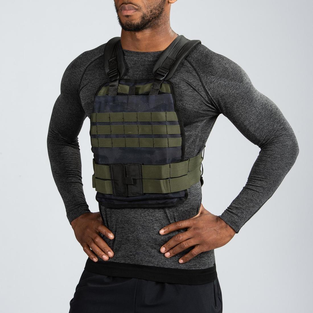 Strength and Cross Training Weighted Vest, Black, No Color, large image number 1