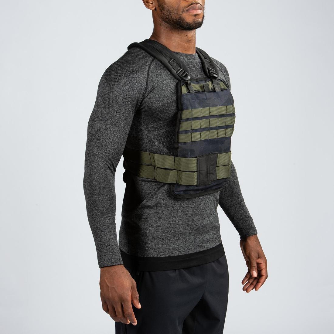 Strength and Cross Training Weighted Vest, Black, No Color, large image number 2