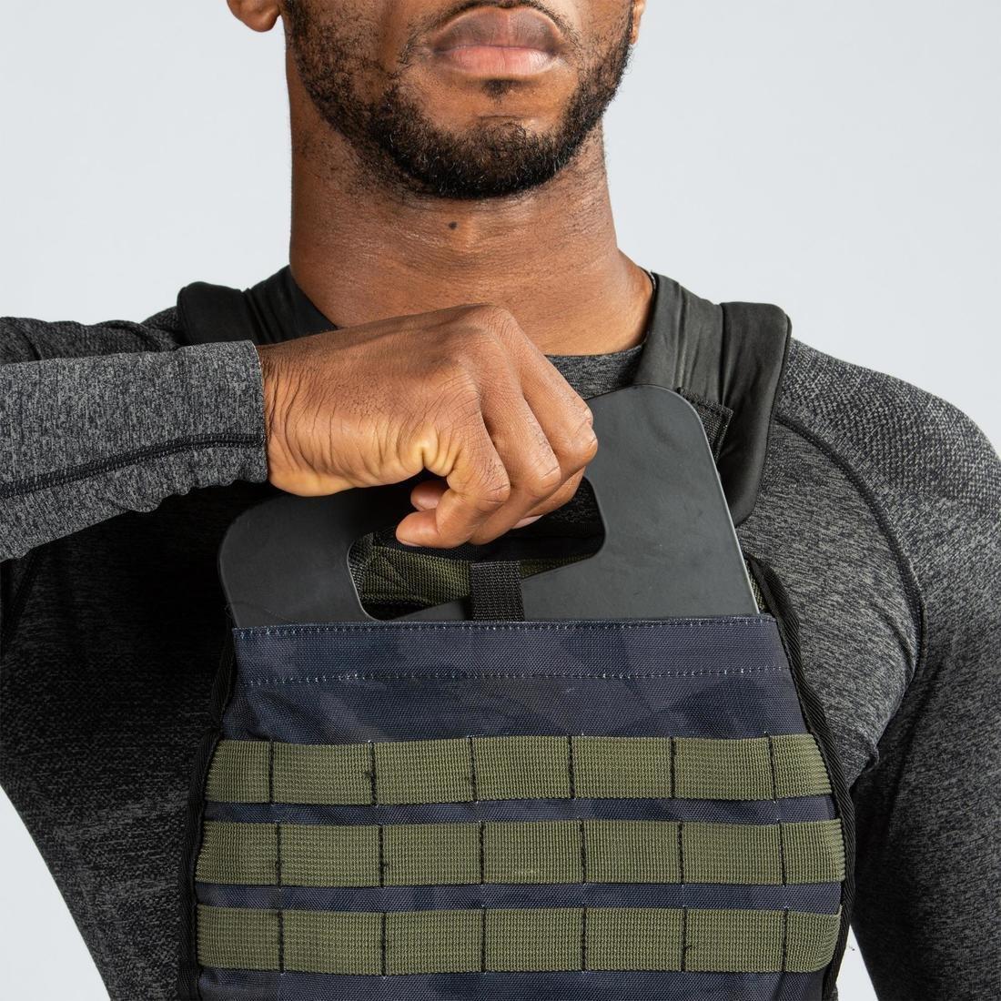 Strength and Cross Training Weighted Vest, Black, No Color, large image number 7