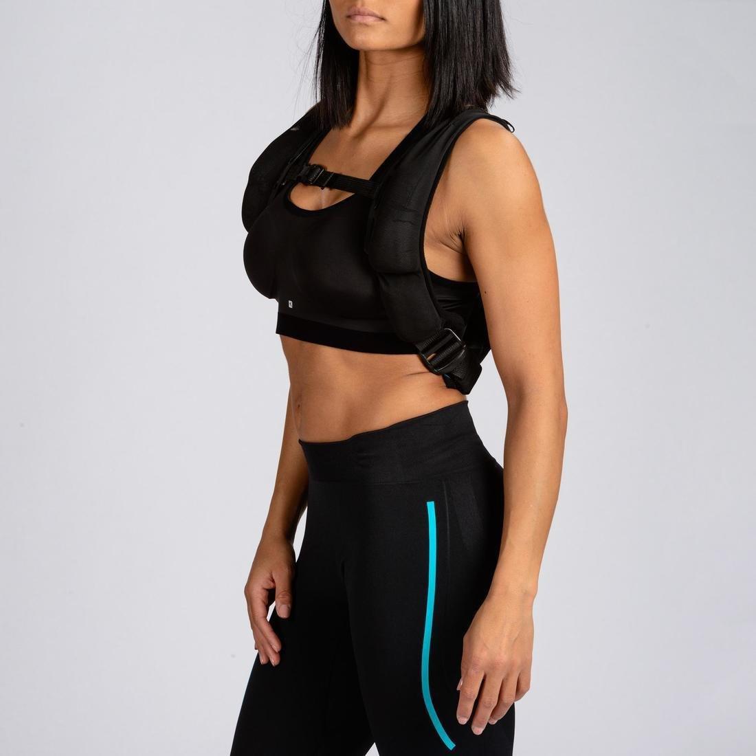 Strength Training Weighted Vest, Black, No Color, large image number 5