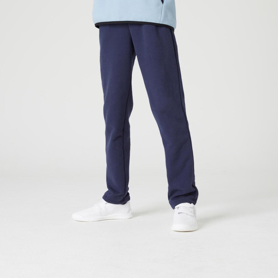 Kids Basic Brushed Jersey Jogging Bottoms, Navy Blue, , large image number 2