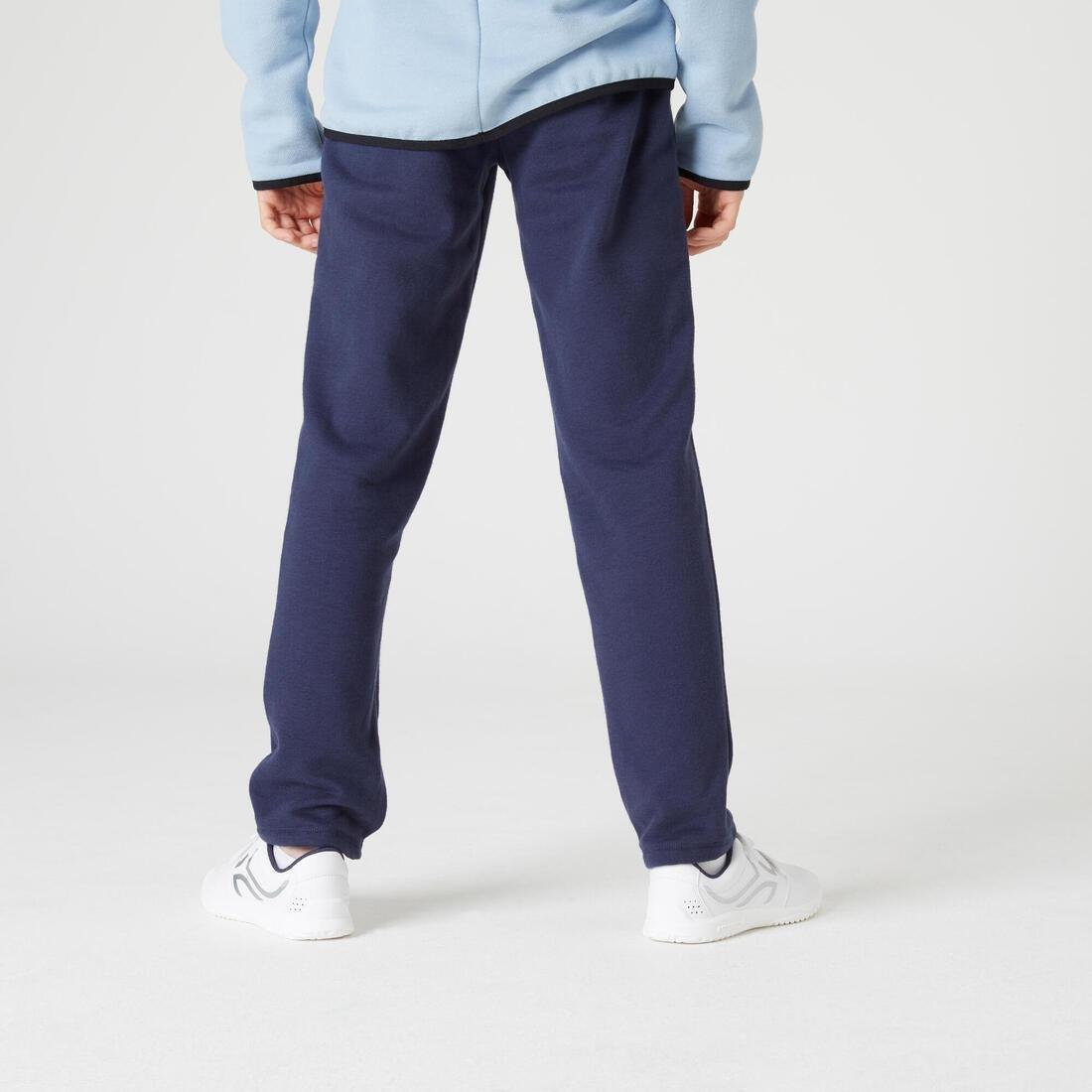 Kids Basic Brushed Jersey Jogging Bottoms, Navy Blue, , large image number 3