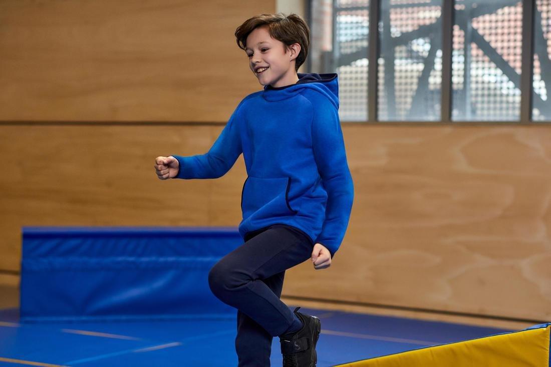 Kids' Basic Brushed Jersey Jogging Bottoms, Navy, No Color, large image number 9