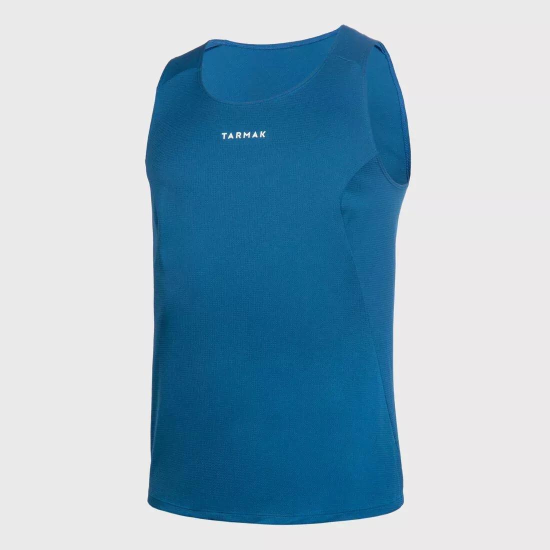 Men's Sleeveless Basketball Jersey T100, Deep Blue, , large image number 1