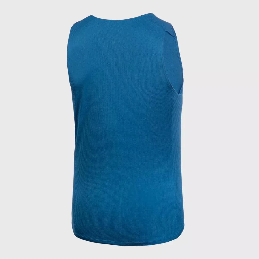 Men's Sleeveless Basketball Jersey T100, Deep Blue, , large image number 2