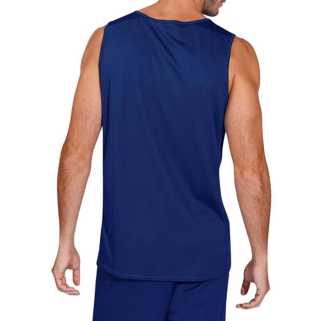 TARMAK - Men's Sleeveless Basketball Jersey T100, Deep Blue