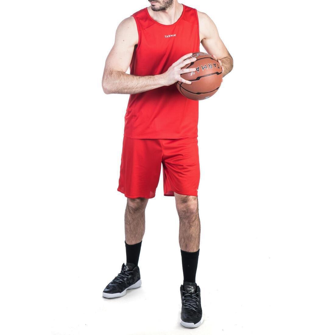 Men Basketball Shorts Sh100, Red, , large image number 6
