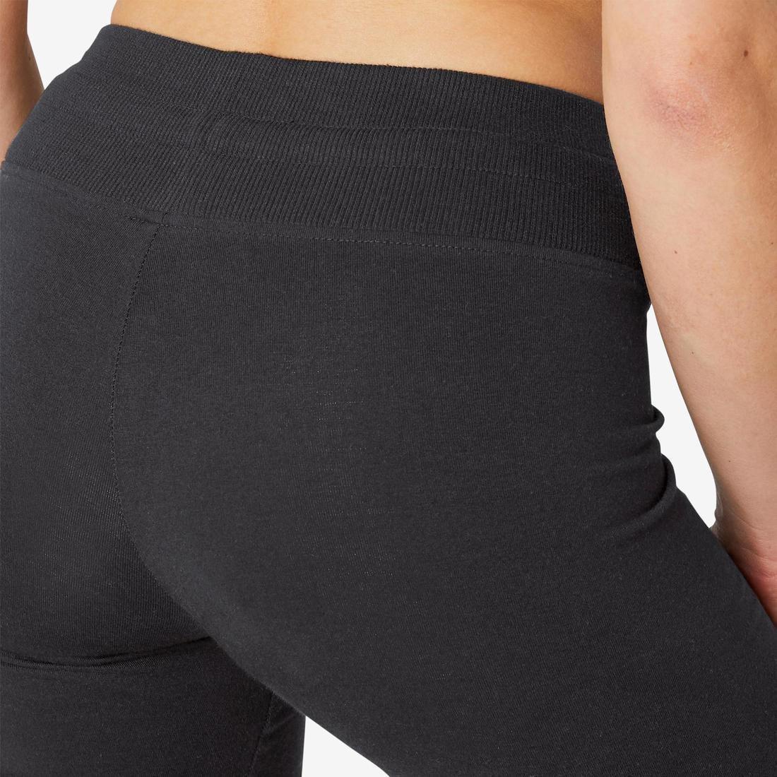 Straight-CutCottonFitness Leggings With Adjustable Cuffs Fit Mottled, Grey, , large image number 13