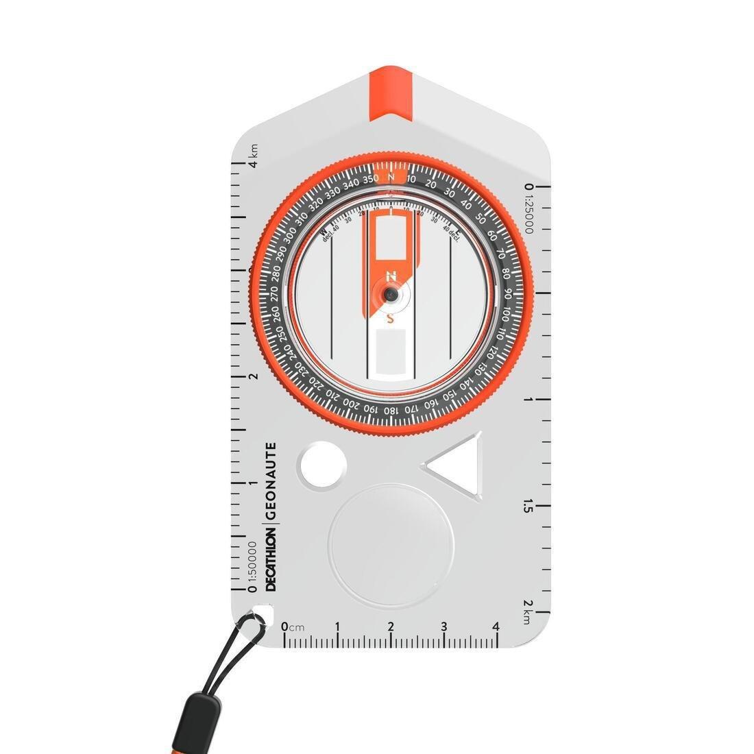 Explorer 500 Baseplate Orienteering And Hiking Compass - Orange, Blood Orange, No Color, medium