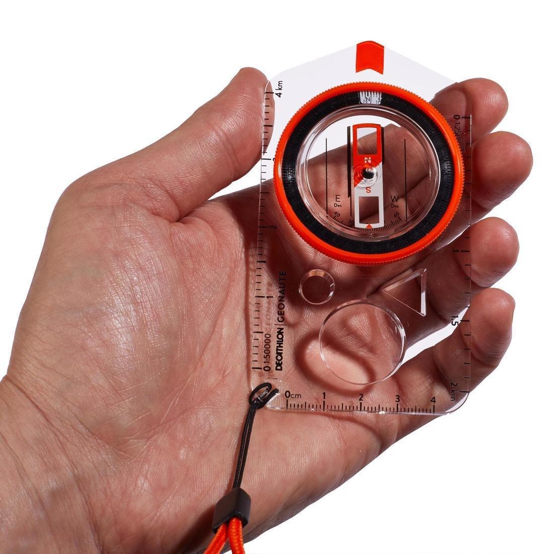 Explorer 500 Baseplate Orienteering And Hiking Compass - Orange, Blood Orange, No Color, medium