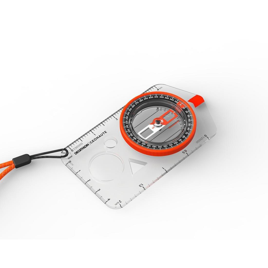 Explorer 500 Baseplate Orienteering And Hiking Compass - Orange, Blood Orange, No Color, large image number 3