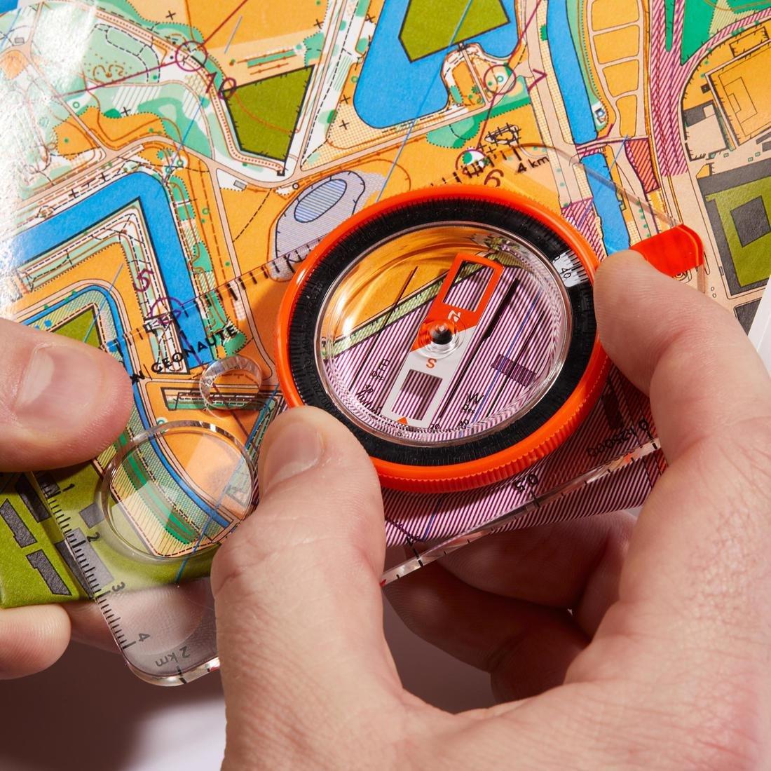 Explorer 500 Baseplate Orienteering And Hiking Compass - Orange, Blood Orange, No Color, large image number 10