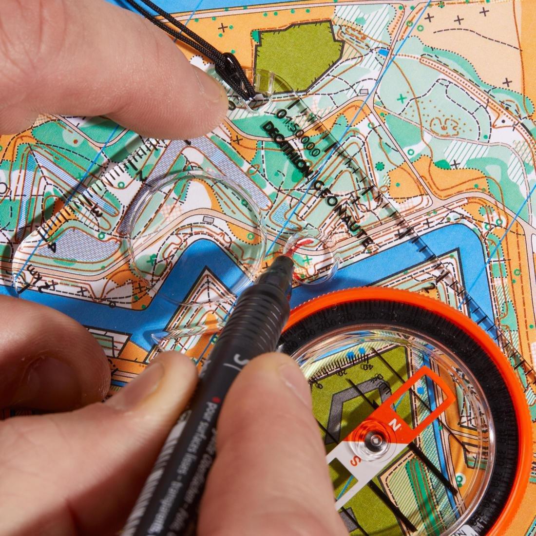 Explorer 500 Baseplate Orienteering And Hiking Compass - Orange, Blood Orange, No Color, large image number 12