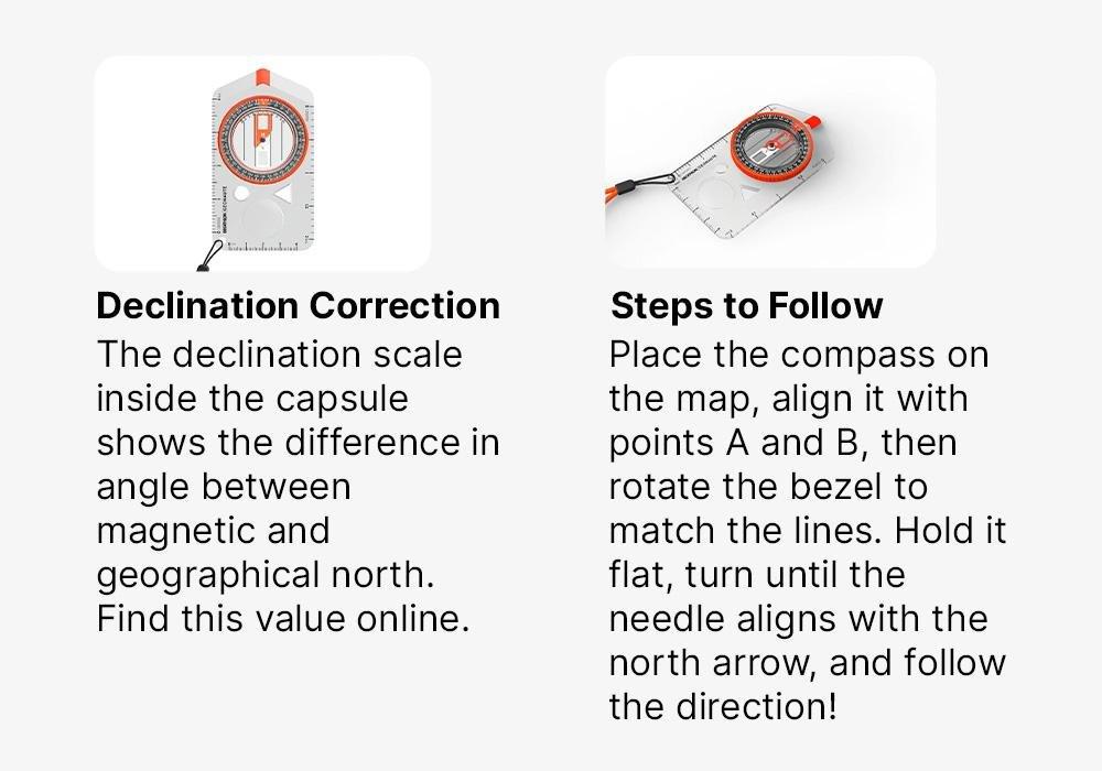 Explorer 500 Baseplate Orienteering And Hiking Compass - Orange, Blood Orange, No Color, medium