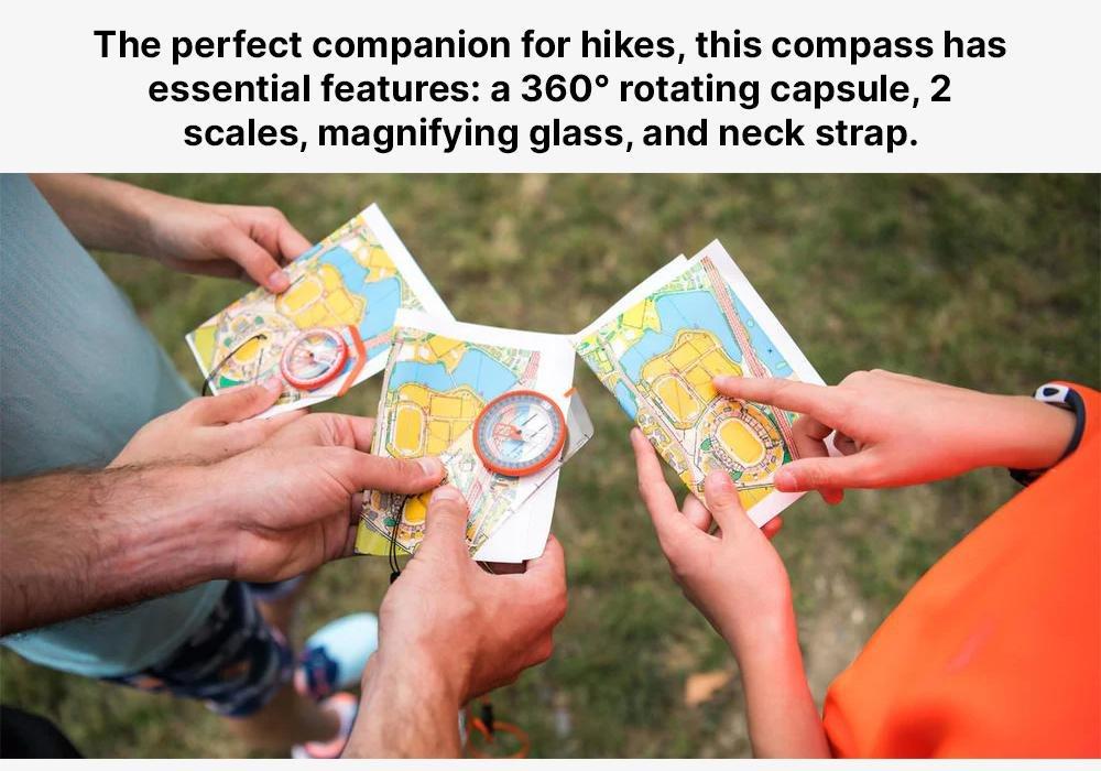 Explorer 500 Baseplate Orienteering And Hiking Compass - Orange, Blood Orange, No Color, medium