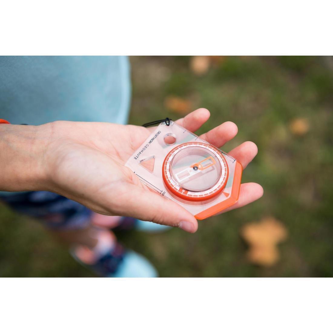 Begin 100 Baseplate Orienteering Compass, Blood Orange, No Color, large image number 6