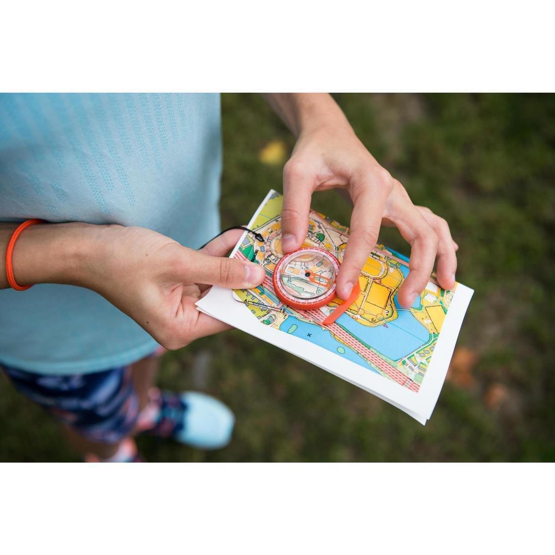 Begin 100 Baseplate Orienteering Compass, Blood Orange, No Color, large image number 8