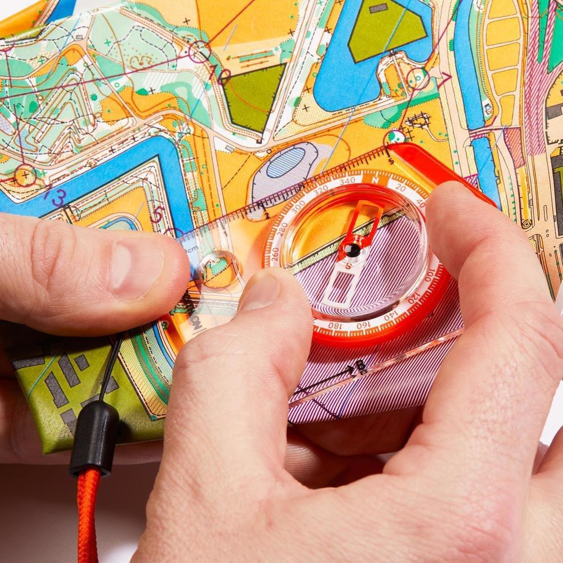 Begin 100 Baseplate Orienteering Compass, Blood Orange, No Color, large image number 9