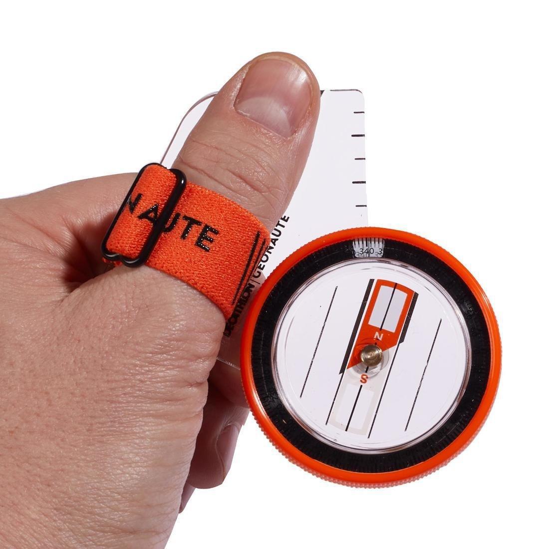 PAPAYA ORANGE Orienteering Left-Thumb Compass Racer 500 - orange, No Color, large image number 1