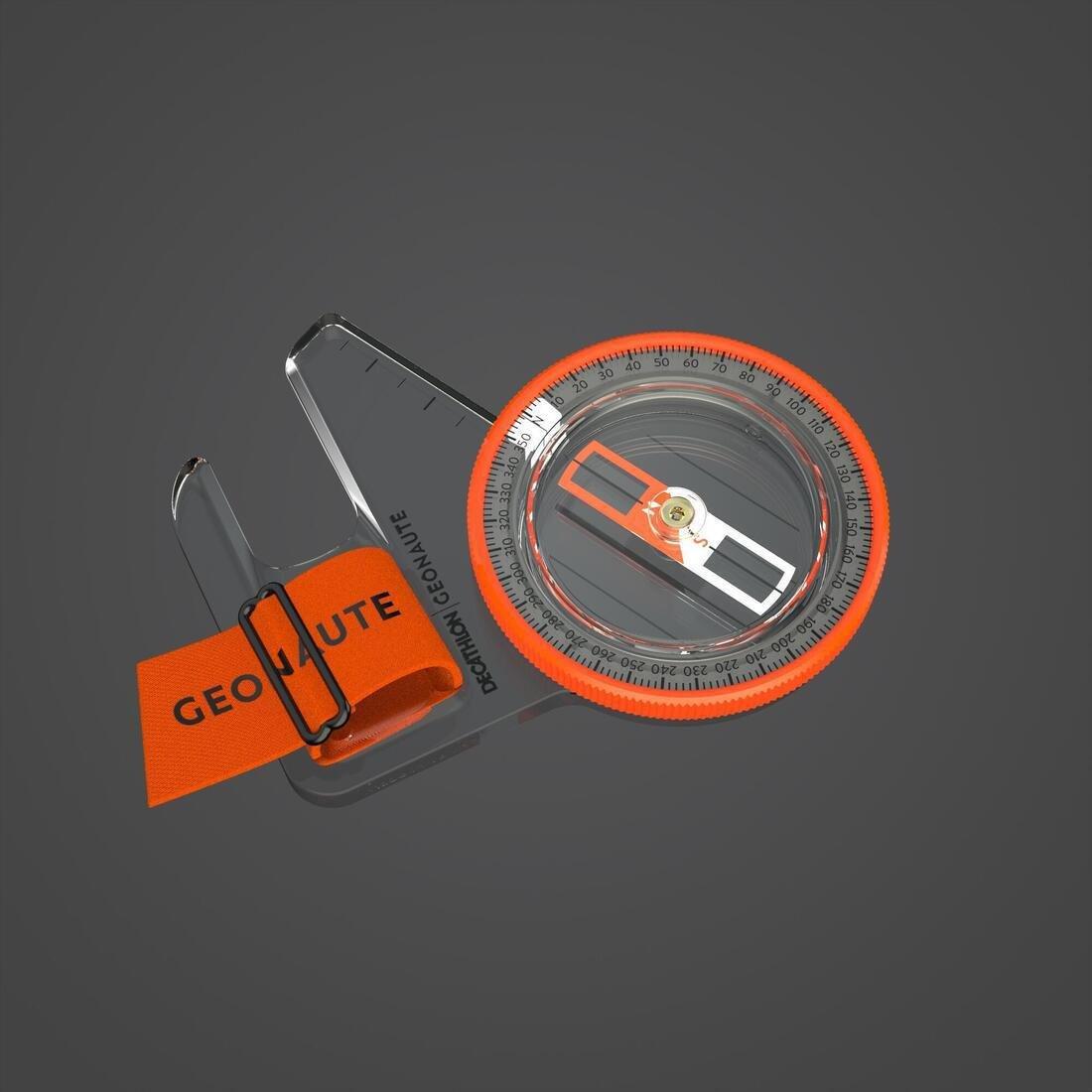 PAPAYA ORANGE Orienteering Left-Thumb Compass Racer 500 - orange, No Color, large image number 5