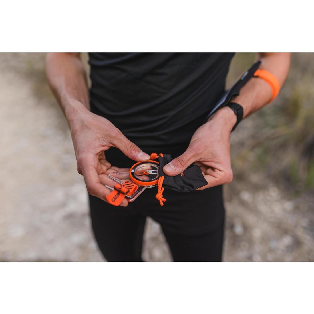 PAPAYA ORANGE Orienteering Left-Thumb Compass Racer 500 - orange, No Color, large image number 8