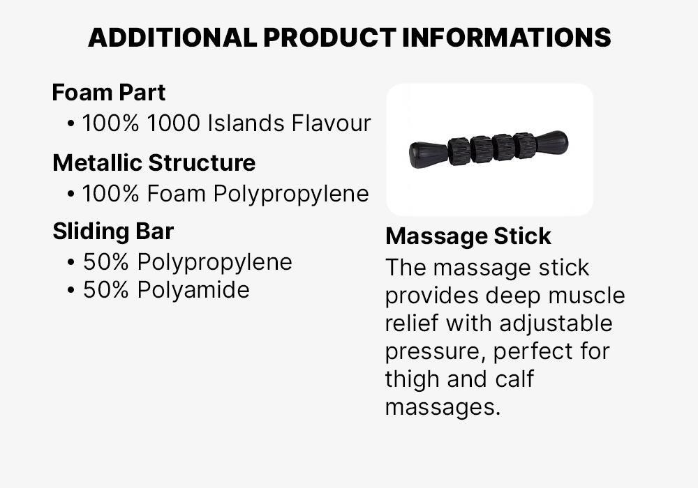 Discovery 100 3-in-1 Massage Kit: Massage ball, stick and roller, Black, No Color, large image number 15
