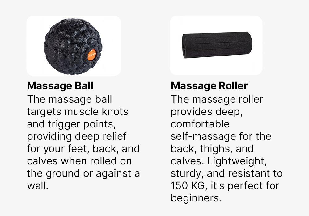 Discovery 100 3-in-1 Massage Kit: Massage ball, stick and roller, Black, No Color, large image number 16