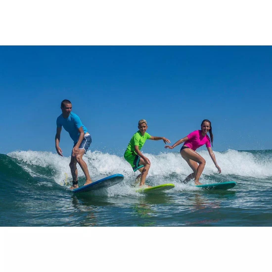 Kids' Surfing Anti-UV Water T-Shirt, Fluo Coral Orange, , large image number 5