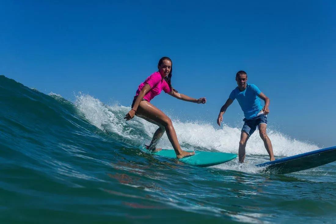 Kids Unisex Surfing Anti-UV Water T-Shirt, Orange, No Color, large image number 6