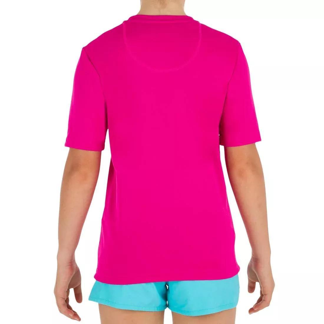 Kids' Surfing Anti-UV Water T-Shirt, Fluo Coral Orange, , large image number 14