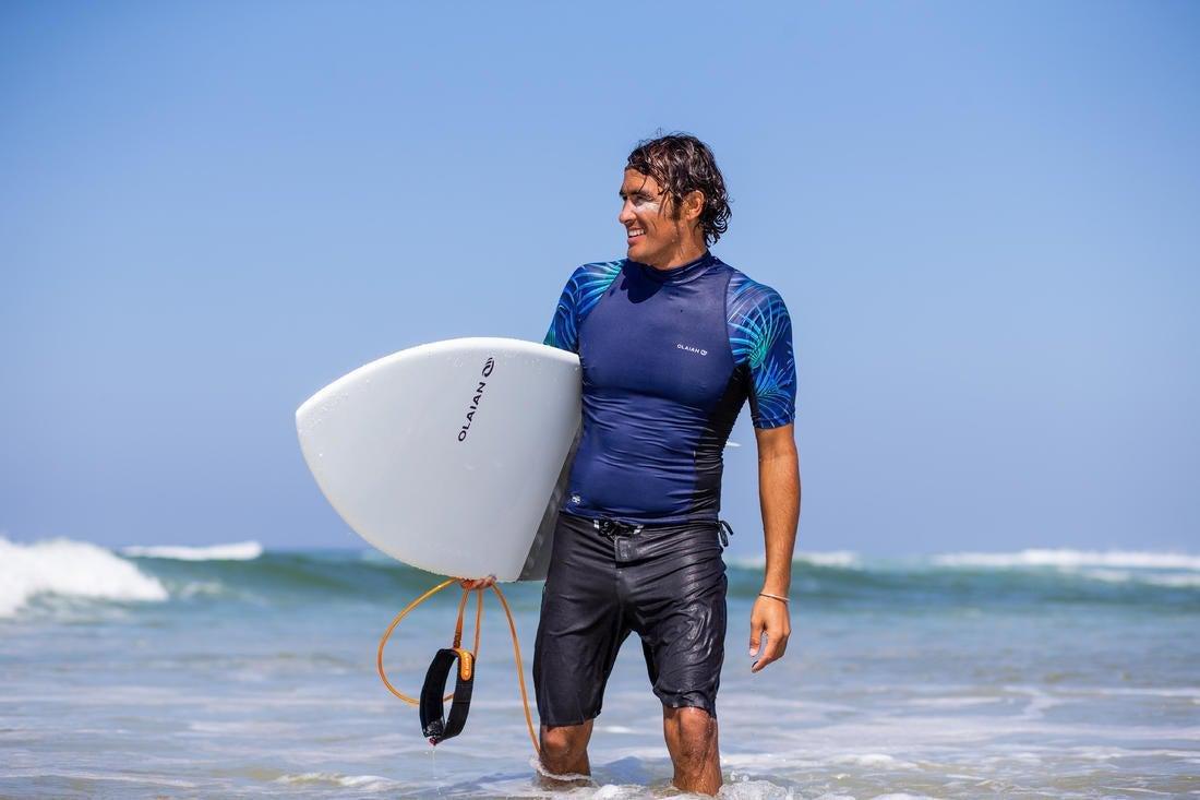 500Men's  Short-Sleeved Uv-Protection Surfing T-Shirt, Blue, , large image number 5