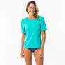 OLAIAN - Water T-Shirt Anti Uv Surf Short-Sleeved Women, Caribbean Blue