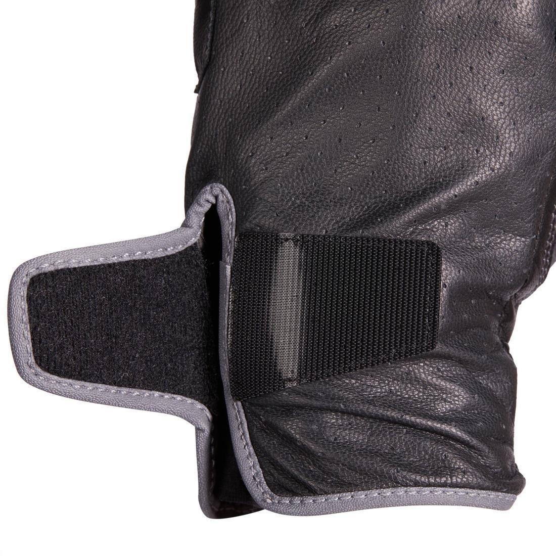 Women's Horse Riding Leather Gloves 900, wenge brown, , large image number 8