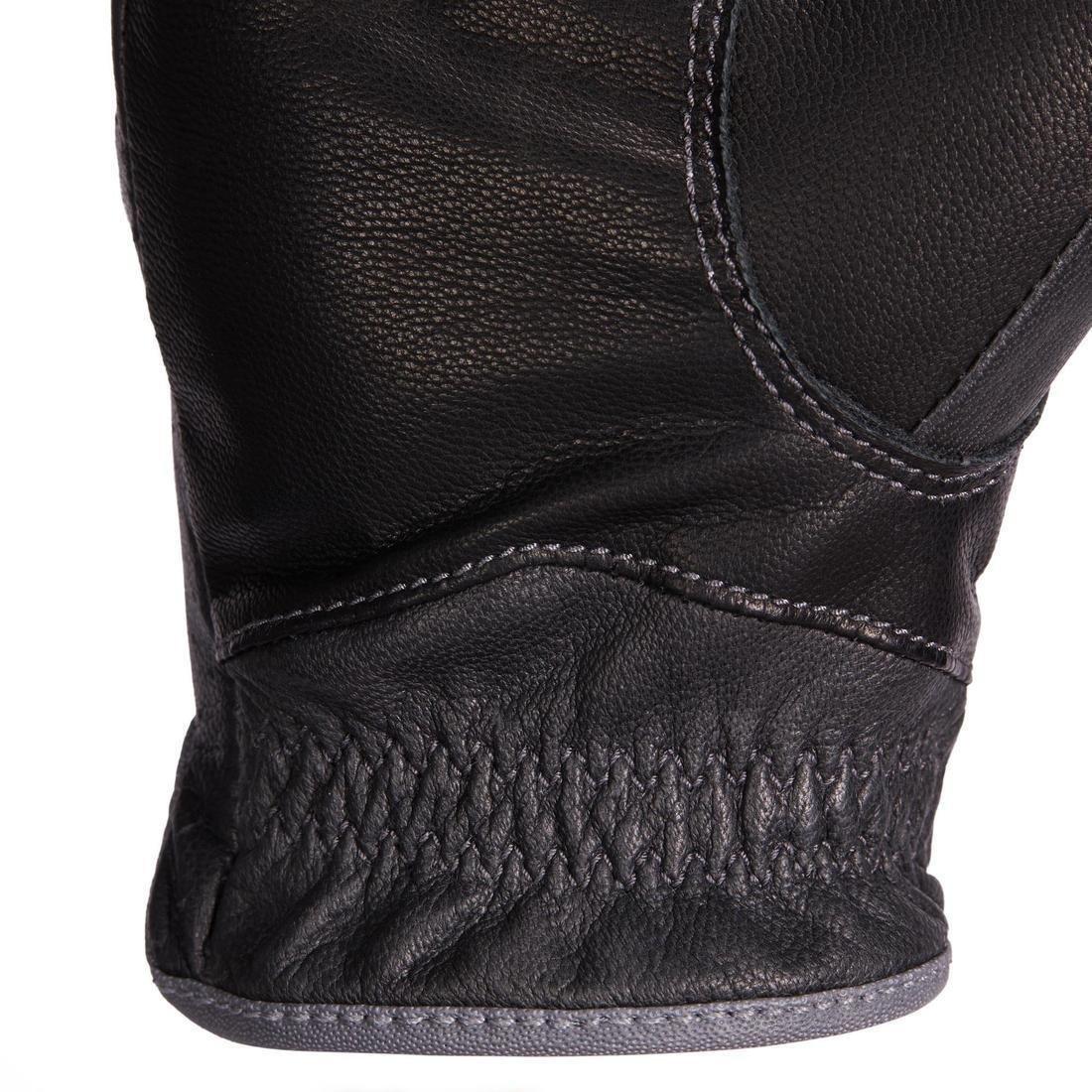 Women's Horse Riding Leather Gloves 900, wenge brown, , large image number 9