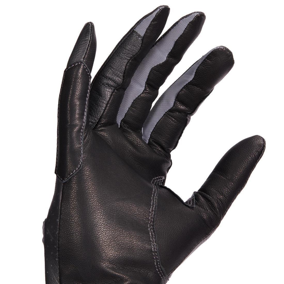 Women's Horse Riding Leather Gloves 900, wenge brown, , large image number 10