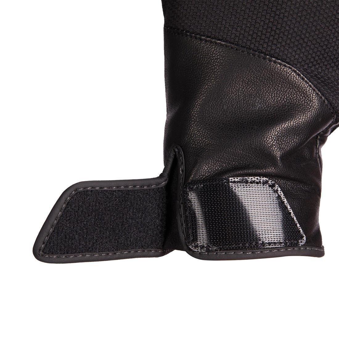 FOUGANZA - Women Horse Riding Leather Gloves 960 - Black