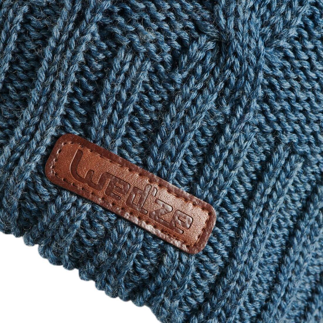 Cable Stitch Adult Ski Hat Plum, Blue Grey, , large image number 4