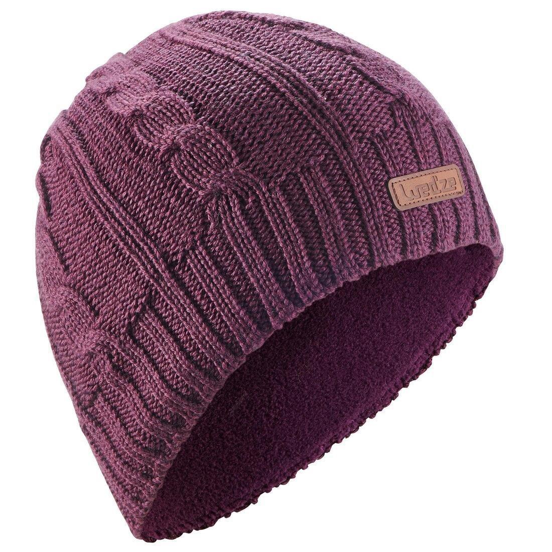 Cable Stitch Adult Ski Hat Plum, Blue Grey, , large image number 11