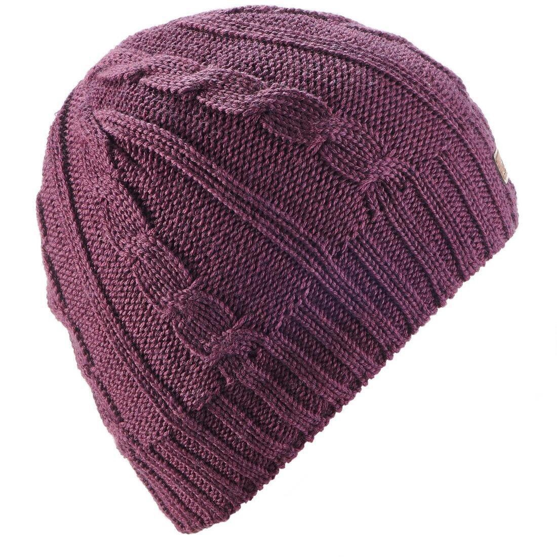 Cable Stitch Adult Ski Hat Plum, Blue Grey, , large image number 12
